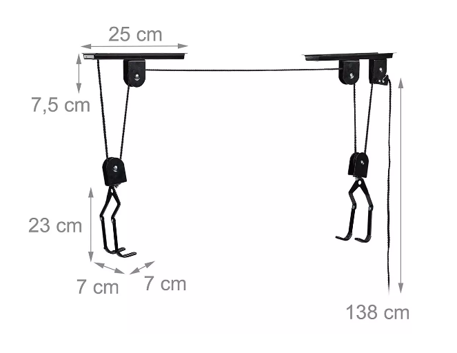 Soporte De Techo Colgar Bicicletas Tabla Surf Kayak Zuba