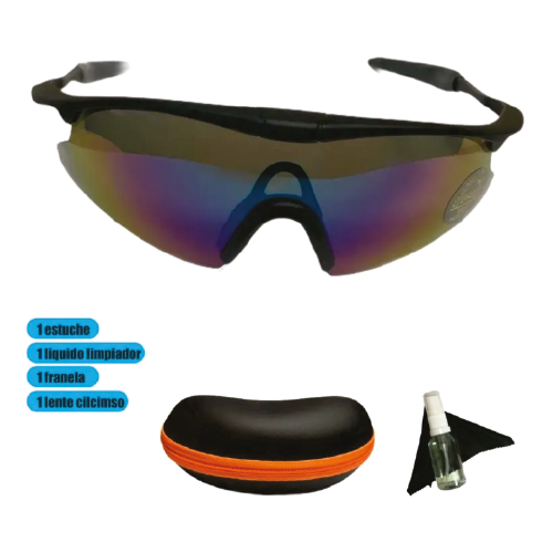 Lentes Bicicleta Ciclismo Negro Cristal Colorfull Zuba