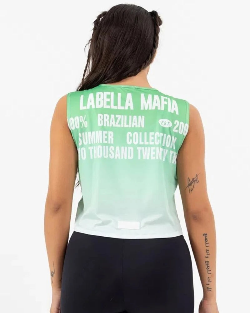 Musculosa Verde/Blanco