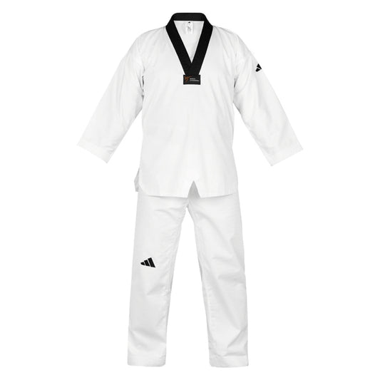 Uniforme Taekwondo Adidas Adi Club WT Algodon Poliester Aprobado World Taekwondo para Entrenamiento Talles 120 a 210
