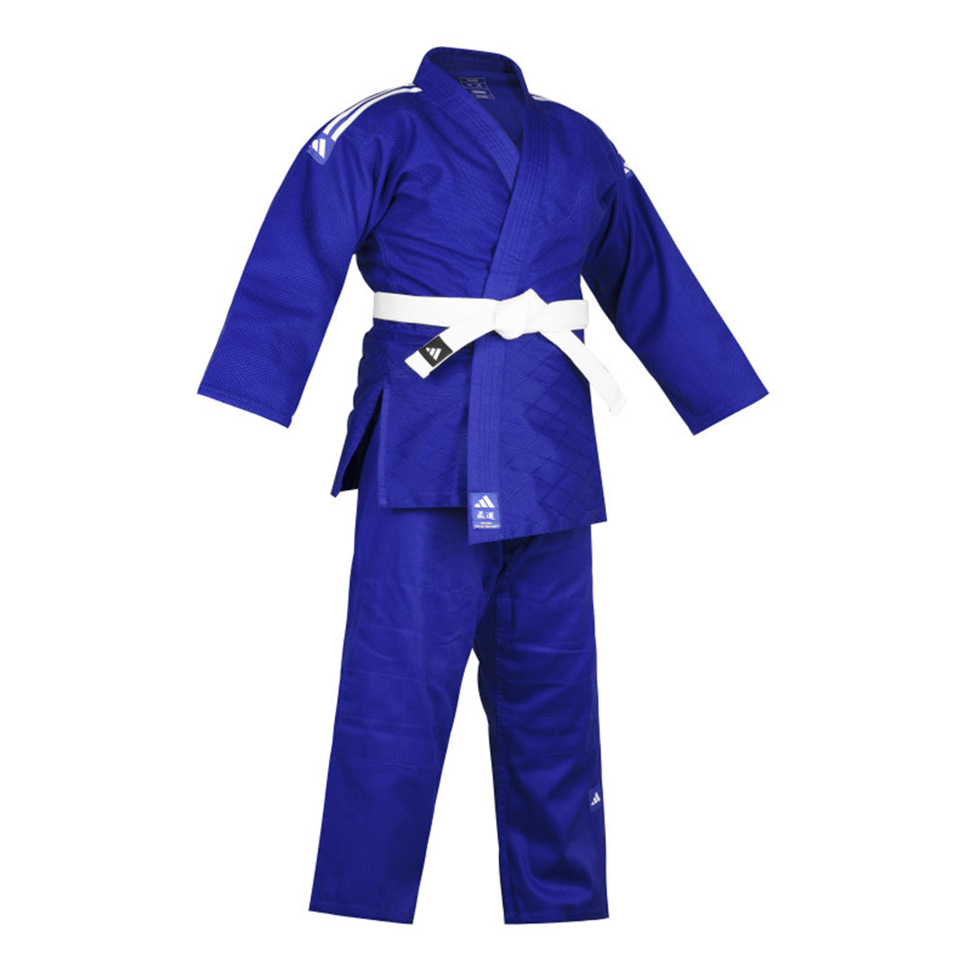 Uniforme Judo Adidas Training J500 Algodon Poliester Reforzado Entrenamiento y Practica Intermedia Color Blanco o Azul