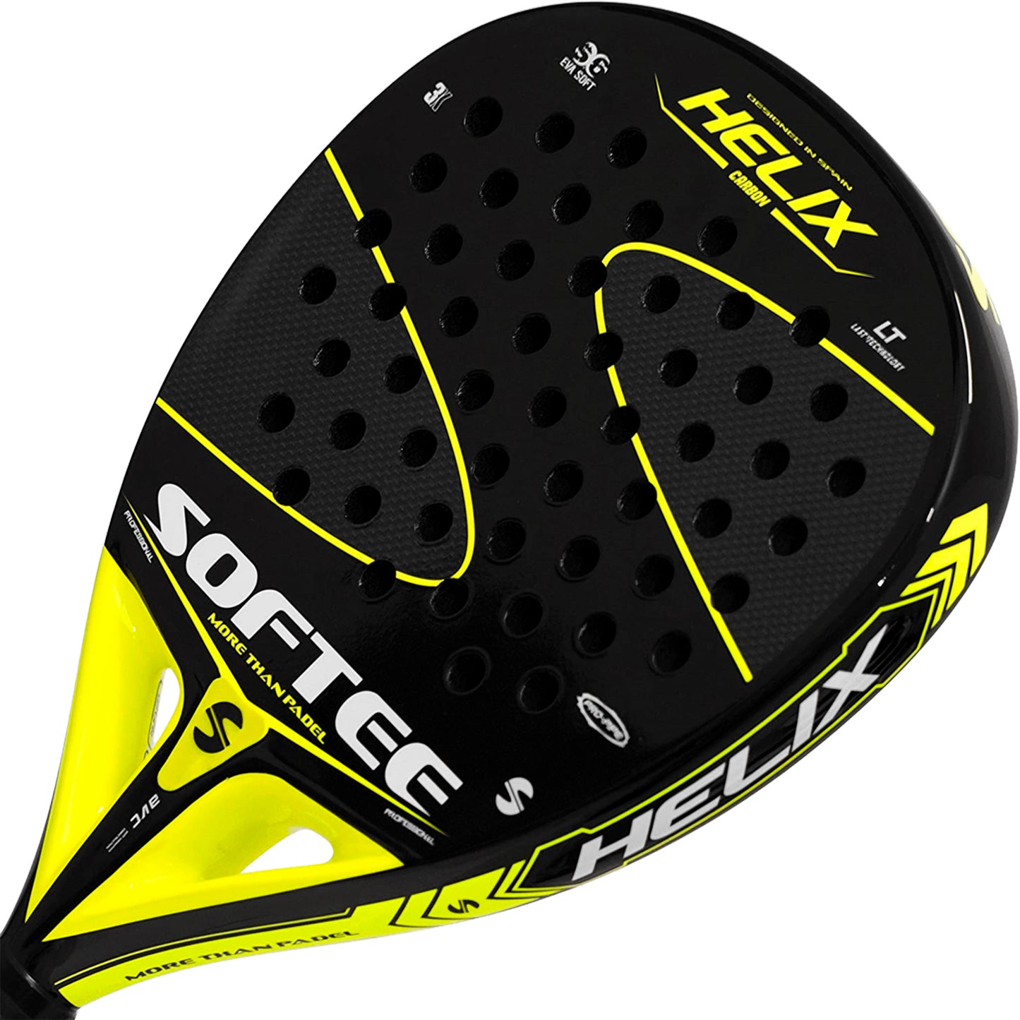 Paleta De Pádel Helix Carbono 3K 38mm Eva Soft S6 - Softee