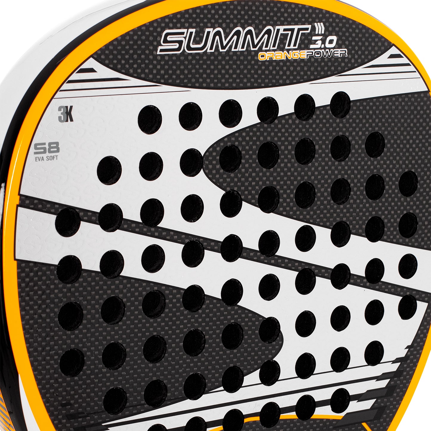 Paleta Summit 3.0 Orange Power Carbono 3k - Softee