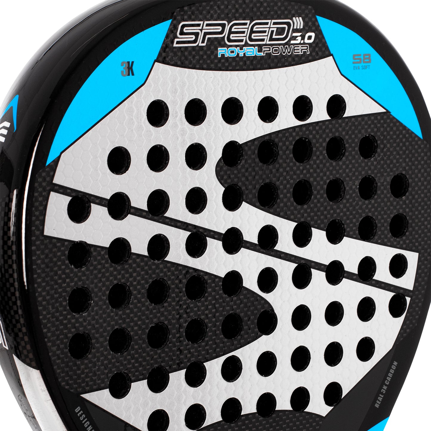 Paleta Speed 3.0 Royal Power Carbono 3k Eva Soft S8 - Softee