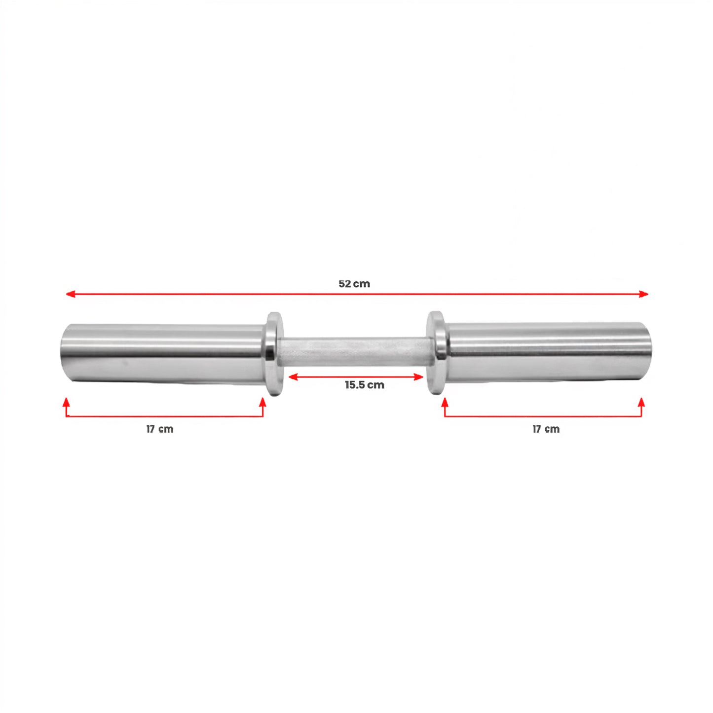 Mancuerna Olímpica Dumbbell 52cm Profesional / 3,5kg Rhino