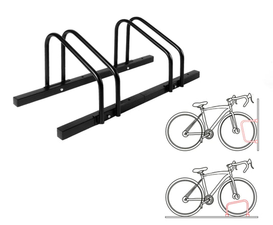 Soporte Estacionamiento 2 Bicicletas Ampliable Piso O Pared