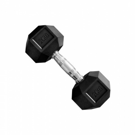 Mancuerna Hexagonales Hierro Dumbbell 20kg Rhino