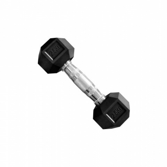 Mancuerna Hexagonales Hierro Recubierto 2,5 Kg Rhino