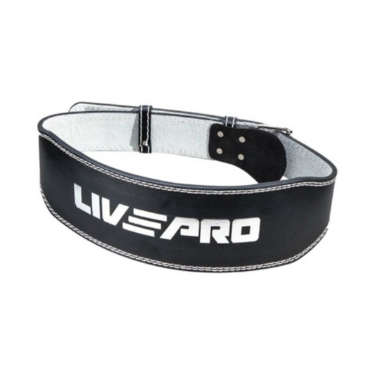 Cinturon Levantamiento Gym En Cuero Pesado M Livepro