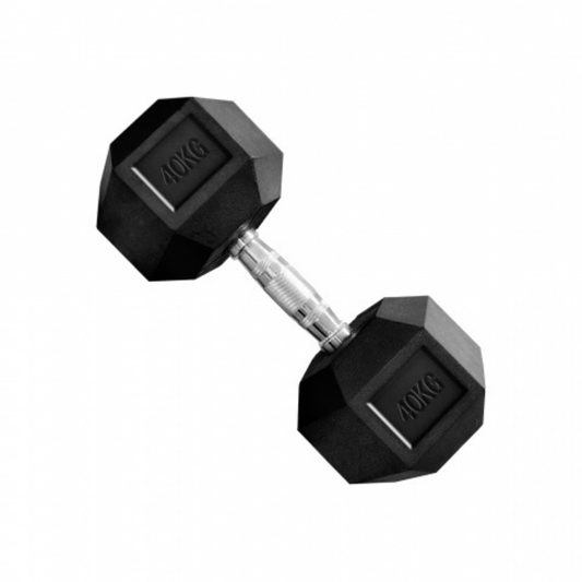 Mancuerna Hexagonales Hierro Recubierto 40kg Rhino
