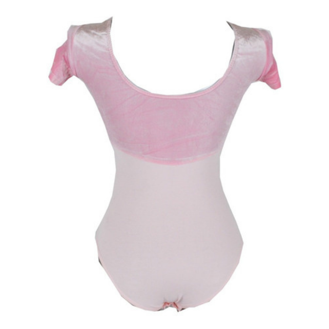Malla Ballet Niña Terciopelo Manga Corta