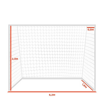 Red De Futbol 7 6mm Nylon 6.2x2.3m Uv Gismar