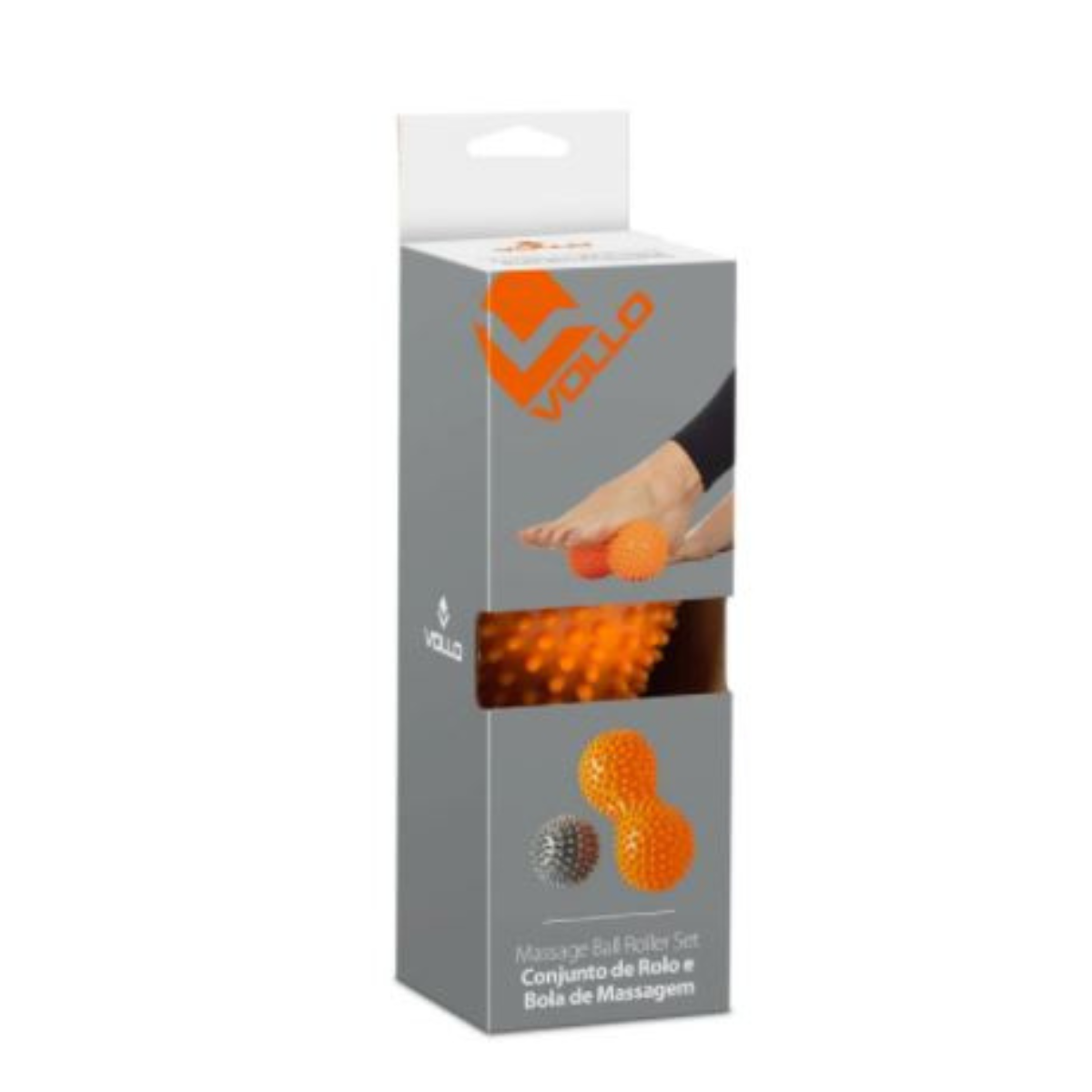 Pelota Y Rodillo Masaje Rehabilitacion Pilates X2 - Vollo