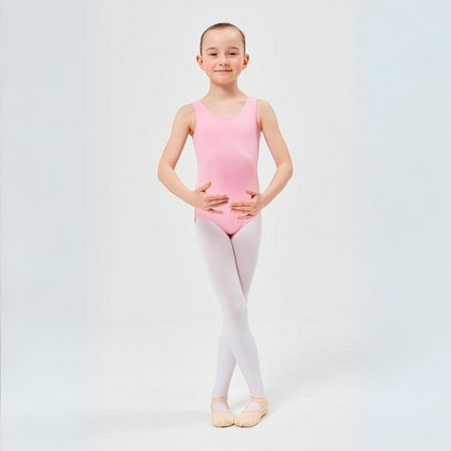 Malla Ballet Niña Sin Manga Rosa