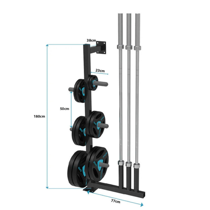 Soporte Para Discos Olímpicos Barras Para Piso Gym Livepro
