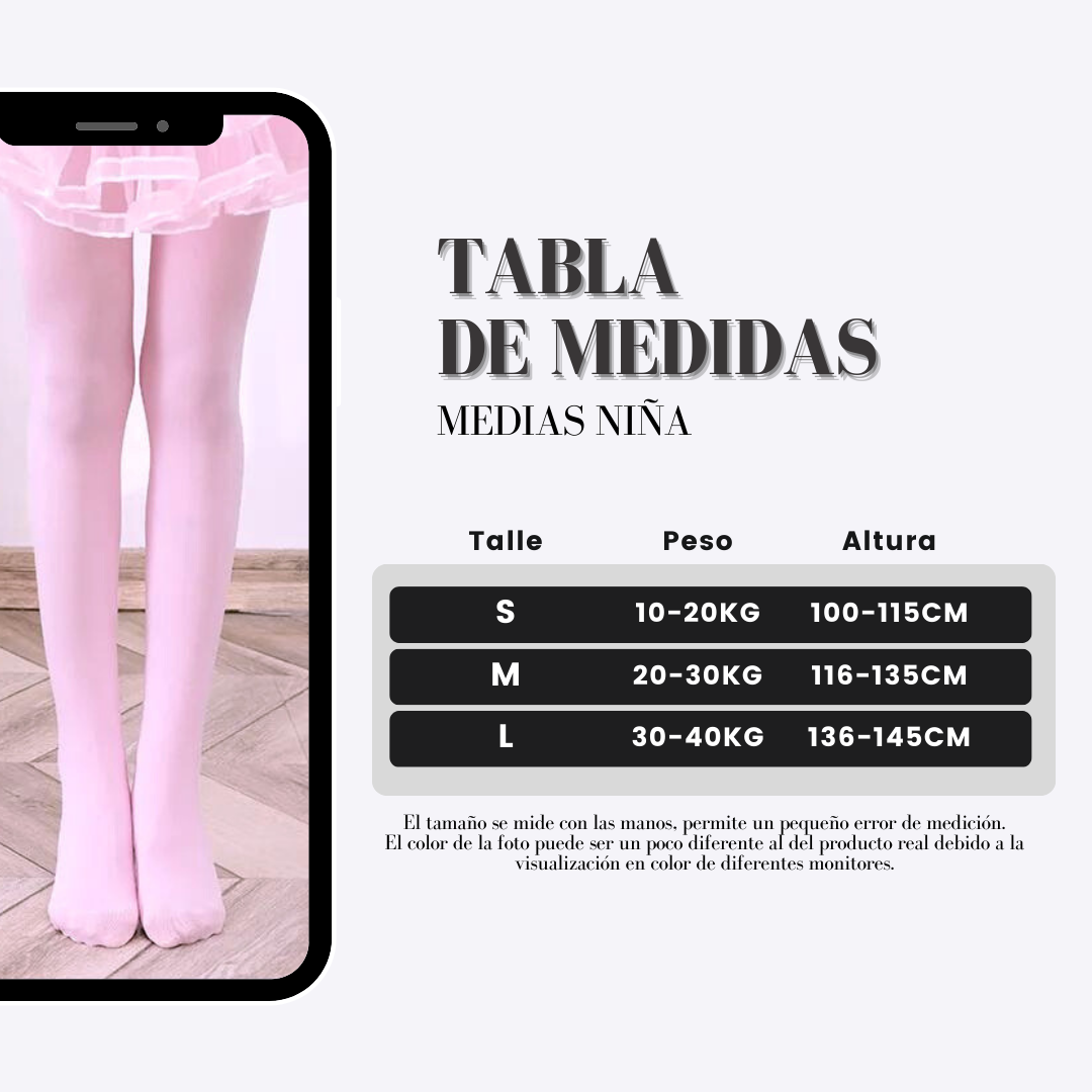 Medias Ballet Niña Rosadas