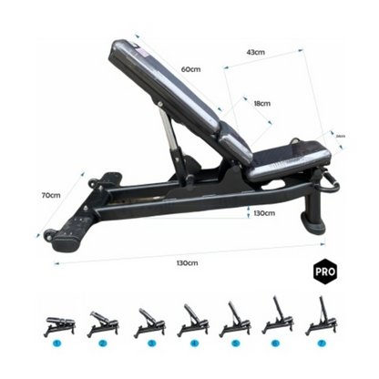 Banco Regulable Multifunción Pro Premium Gym Rhino