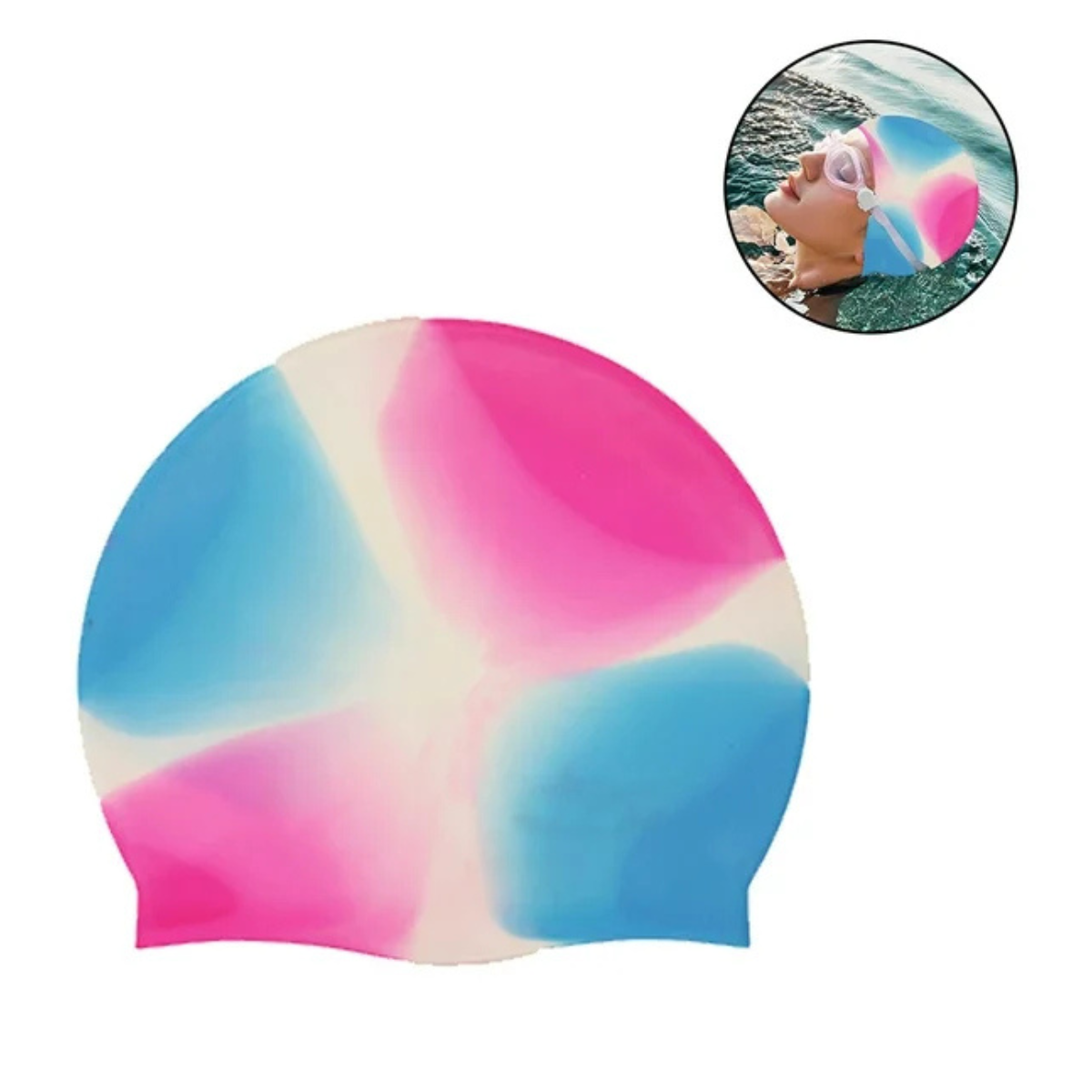 Gorra De Silicona Natacion Niños Mullticolor