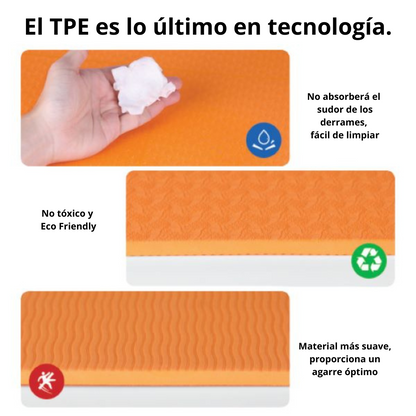 Colchoneta Mat Yoga Eco Friendly 180x60cm 6mm Rhino