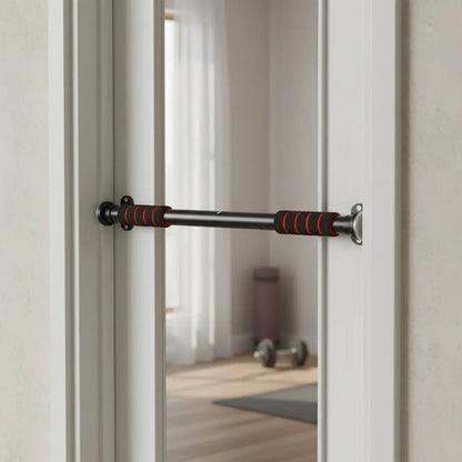 Barra De Puerta Extensible Brazos Espalda En Caja Pull Up Negro