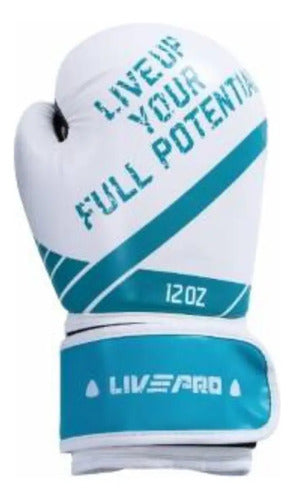Guante De Boxeo 12oz  Livepro 12oz Blanco