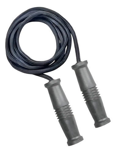 Cuerda Para Saltar Kallango Negra, De 2.5 M Negro