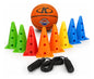 Set 8 Conos Entrenamiento Agilidad 30 Cm + Pelota Básquet N5 Surtido