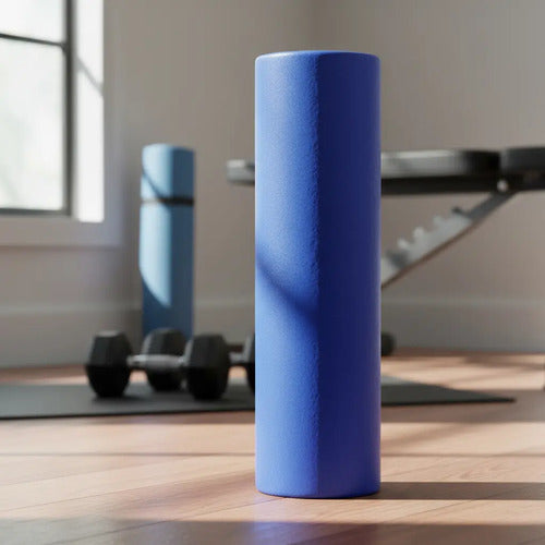 Rolo Pilates Liso Goma Eva 60x15cm - Yoga Fitness Foam Colores Surtidos