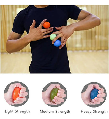Pelotas Hand Grip Ejercitador De Mano Masaje - Livepro Naranja / Verde / Azul