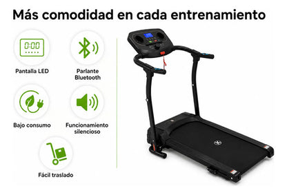 Caminador Eléctrico Plegable 2.0 Hp Hasta 12 Km/h 110 Kg Negro