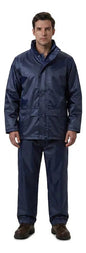 Traje Impermeable Hombre Oxford Pvc Azul Trabajo Capucha\n Azul 3xl