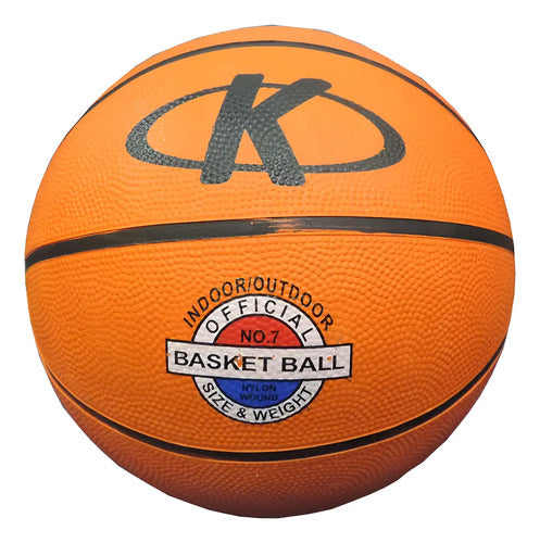 Pelota Basket Goma Sports - Numero 7 Naranja