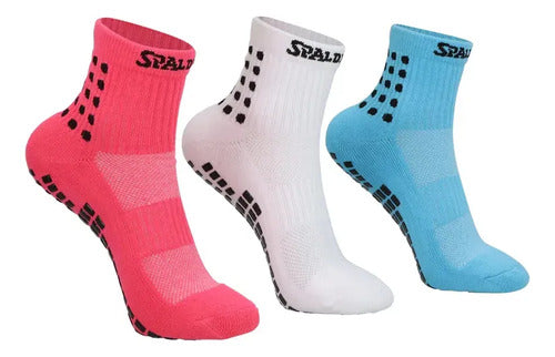 Medias Soquetes Spalding Multicolor Antideslizante 35-39
