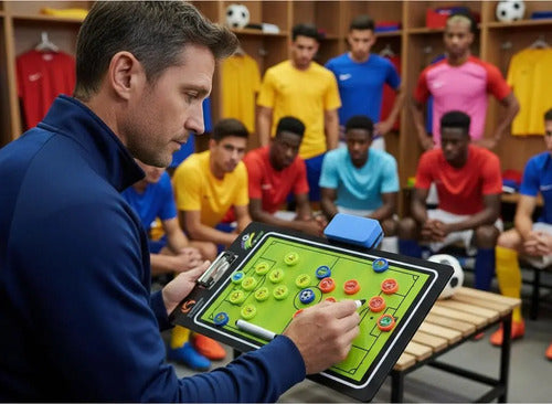Pizarra Táctica Fútbol Completa Fichas, Marcador Y Borrador Verde