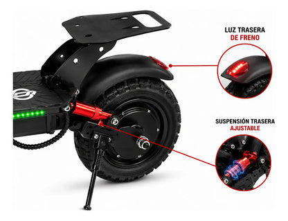 Monopatín Eléctrico Knex Urban - Motor 800w - 48v*10.4ah Negro
