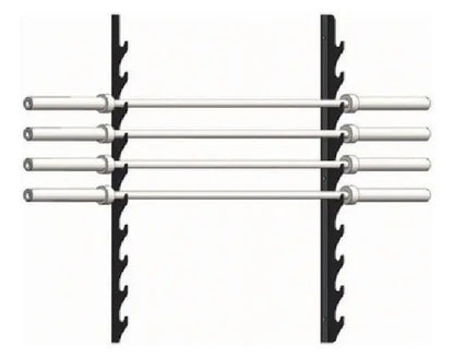 Soportes Para Barras 12 Lugares Gym Fitness - Rhino Negro