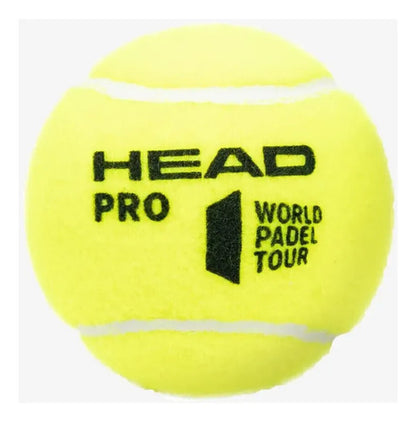 Tubo 3 Pelotas Head Padel Pro Amarillo