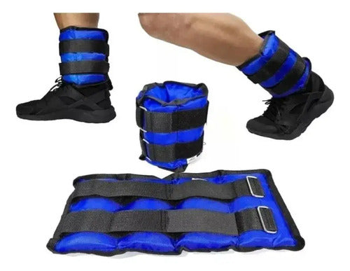 Tobi Pesas 3kg X2 Unidades Entrenamiento Piernas Tobillera Azul