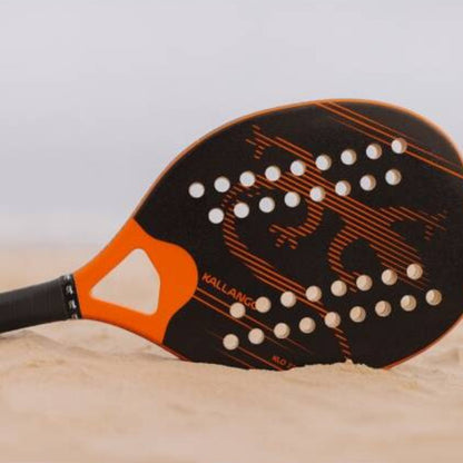 Paleta Beach Tennis Playa Fibra De Vidrio Kallango Klo08 Negro