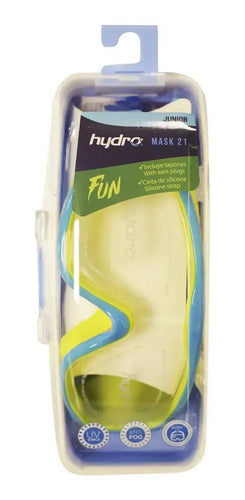 Antiparras Junior Mascara Natacion Hydro Infantil Mask 21 Color Celeste Amarilo