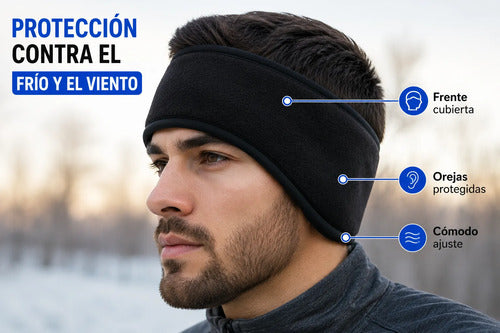 Set X3 Protectores De Orejas Polar Running Ciclismo Invierno Surtido Liso