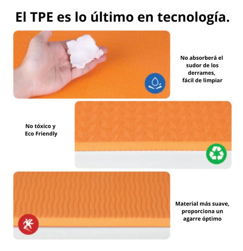 Colchoneta Mat Yoga Eco Friendly 180x60cm 6mm Rhino