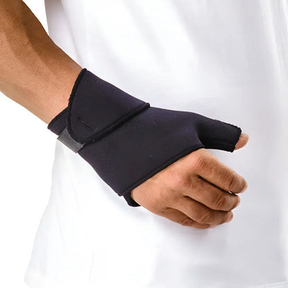 Muñequera Neopreno Ajustable Con Dedo Boomerang Knex Negro Universal