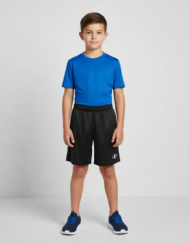 Short Deportivo Para Futbol Niños Deportes Varios Mmsports Negro Lisa 14