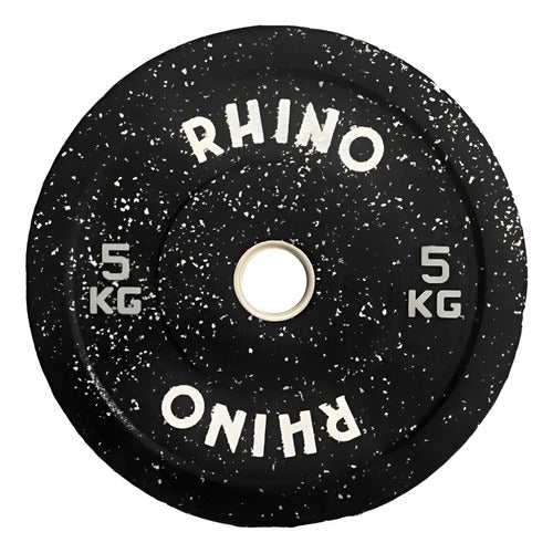 Disco Olimpico Caucho Bumper Crossfit Levantamiento 5kg Negro