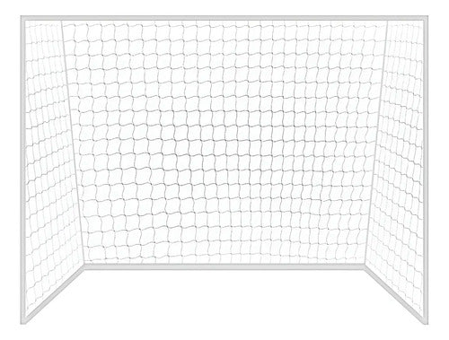 Red De Futbol 7 2mm Nylon 6.2x2.3m Uv Gismar Blanco