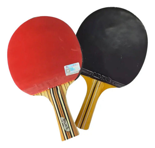 Paleta De Ping Pong 3 Estrella C/funda - Muke Rojo Cs (chino)