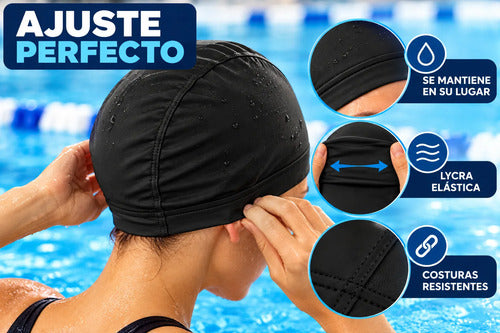 Gorra Lycra Natación Unisex Piscina Suave Y Cómoda Multicolor