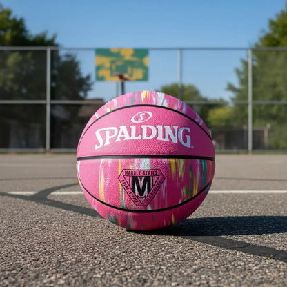 Pelota Basketball Spalding No.6 Marble Series Rosa