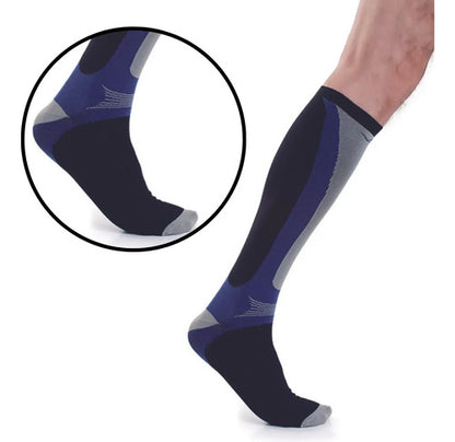 Medias De Compresion Deportivas Adulto - Elite Negro Geométrico Único